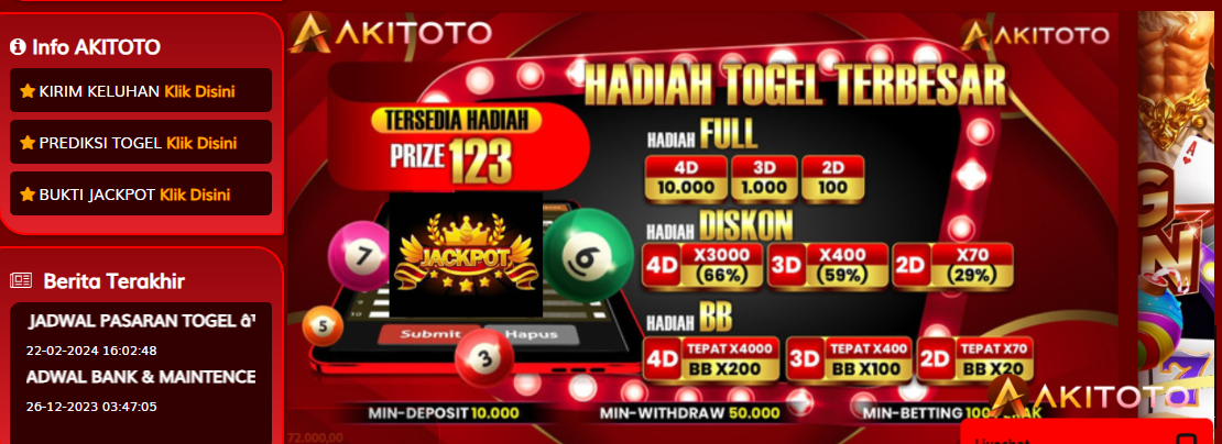 AKITOTO \/ Fitur Link Situs Toto Togel 4d Terbaru Dan Bandar Togel Online Resmi